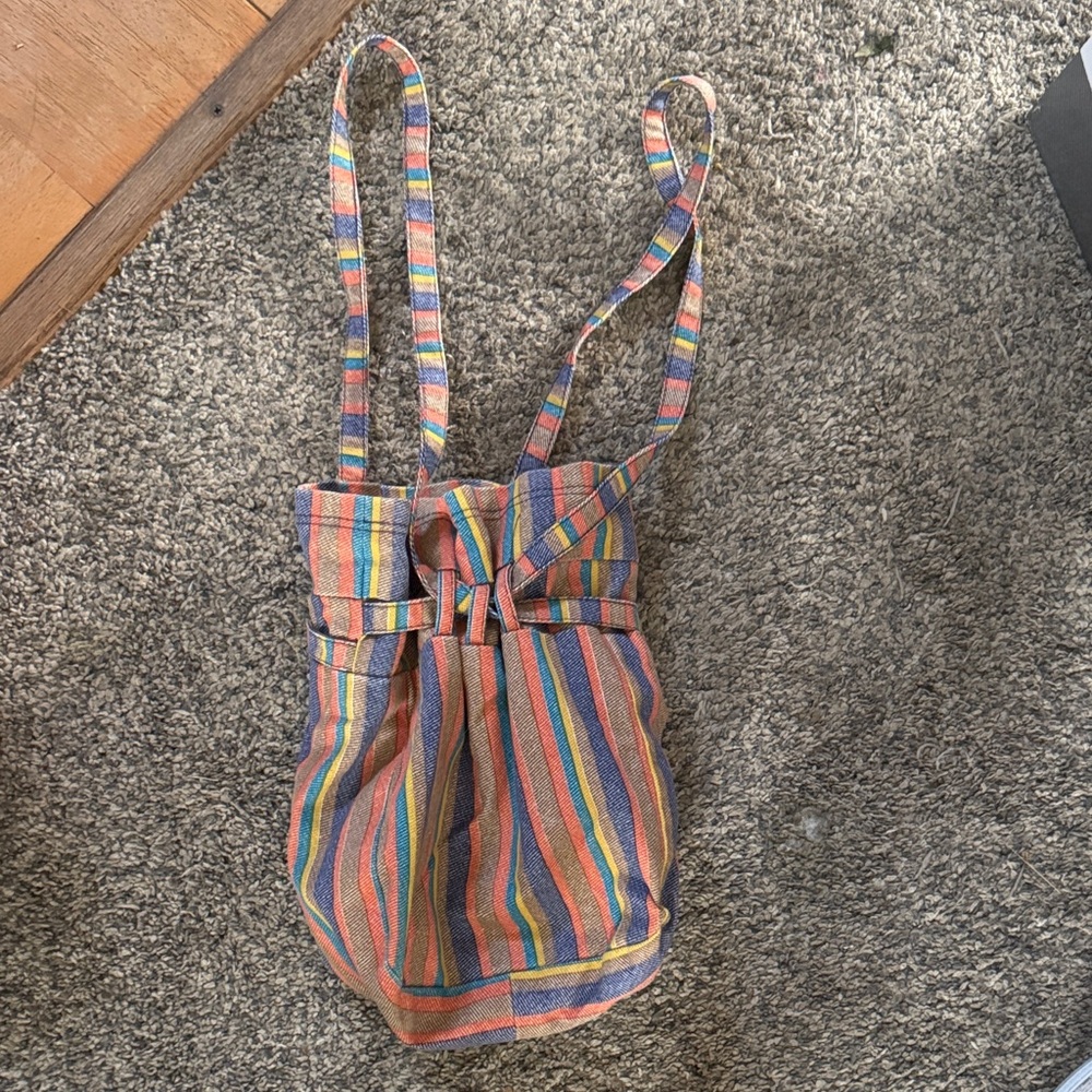 Colorful Striped sack bag purse